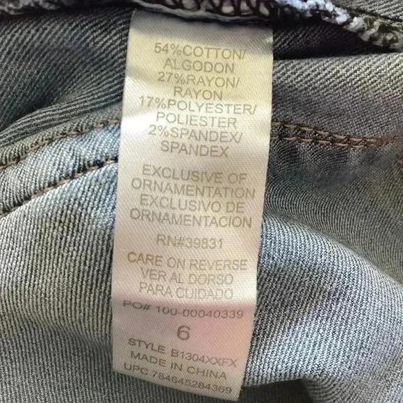 Democracy Ab Technology Jeans Size 6 Skinny Leg  Stretch Medium Wash - Picture 6 of 8